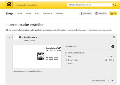 DHL Online Frankierung .